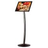 11" x 17" Curved Floor Sign & Menu Stand Black Landscape & Portrait