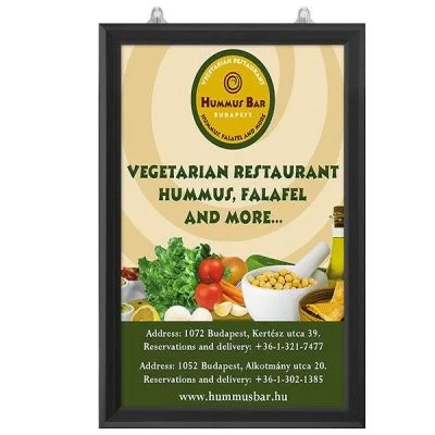 11x17 Slide In Frame - 1 inch Black Mitred Profile, Double Sided
