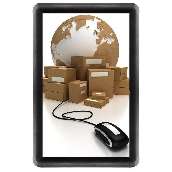 11x17 Snap Poster Frame - 1 inch Black Profile, Round Corner 11x17 Snap Poster Frame - 1 inch Black Profile, Round Corner