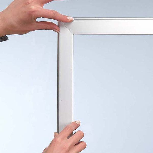 Window 11x17 20x30 Window Frame - 1 inch Silver Color Mitred Profile