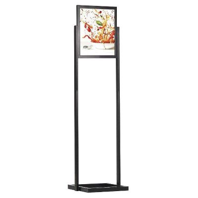 18"w x 24"h Eco Poster Display Stand Black 1 Tier Double Sided