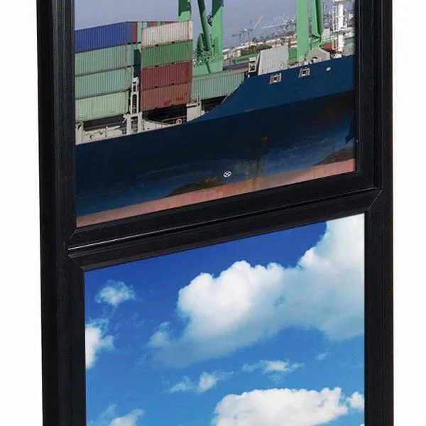 18"w x 24"h Eco Poster Display Stand Black 2 Tiers Double Sided 18"w x 24"h Eco Poster Display Stand Black 2 Tiers Double Sided