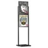 18"w x 24"h Eco Poster Display Stand Black 2 Tiers Double Sided
