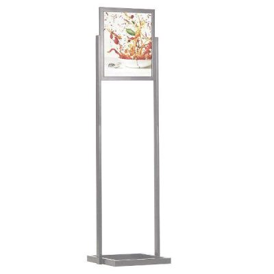 18"w x 24"h Eco Poster Display Stand Silver 1 Tier Double Sided
