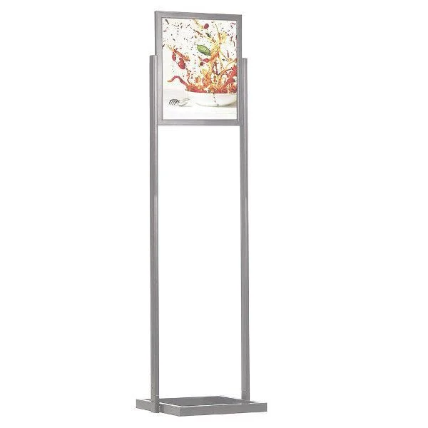 18"w x 24"h Eco Poster Display Stand Silver 1 Tier Double Sided 18"w x 24"h Eco Poster Display Stand Silver 1 Tier Double Sided