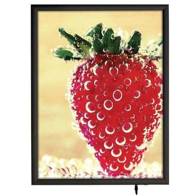 18"w x 24"h Smart Poster LED Light Box 1" Black Aluminium Profile