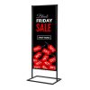18"w x 60"h Metal Poster Display Stand with 1 Tier Black