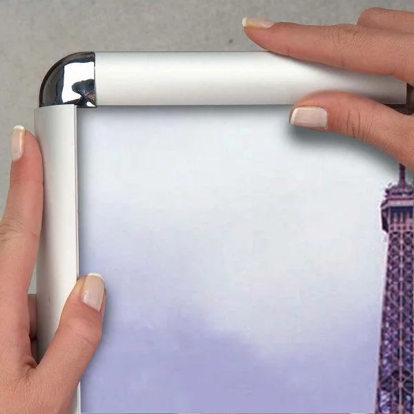 18x24 Snap Poster Frame - 1.25 inch Silver Profile, Round Corner 18x24 Snap Poster Frame - 1.25 inch Silver Profile, Round Corner