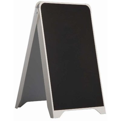 19.50x34.5 Plastic A Frame Board PS White Body Black Chalkboard