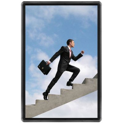 20x30 Snap Poster Frame - 1 inch Black Profile, Round Corner