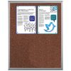 22"w x 28"h Cork Bulletin Board Silver Aluminum Frame