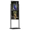 22"w x 28"h Eco Poster Display Stand Black 2 Tiers Double Sided