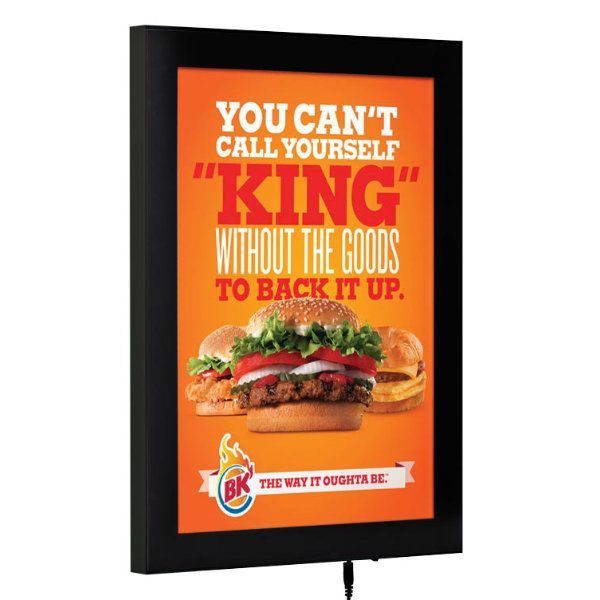 22"w x 28"h Magnetic Poster LED Light Box Black