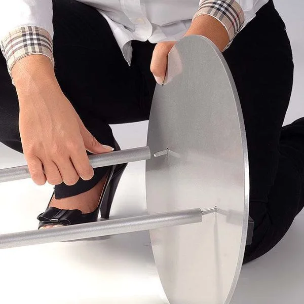 22"w x 28"h Oval Poster Display Stand - Silver Double Sided 22"w x 28"h Oval Poster Display Stand - Silver Double Sided