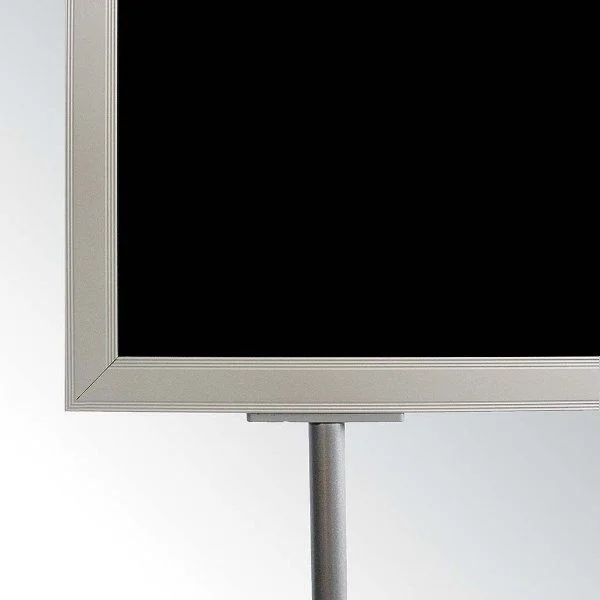 22"w x 28"h Oval Poster Display Stand - Silver Double Sided 22"w x 28"h Oval Poster Display Stand - Silver Double Sided