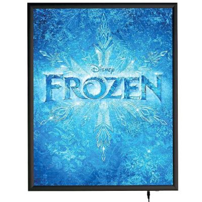 22"w x 28"h Smart Poster LED Light Box 1" Black Aluminium Profile