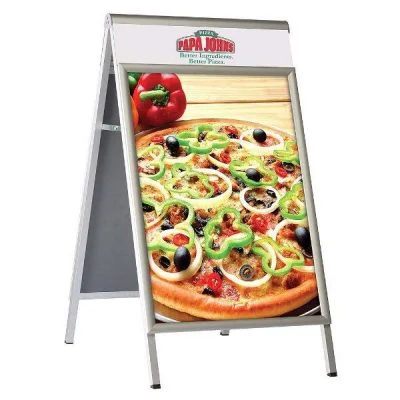 22x28 A Frame Board Premium Silver Changeable Header