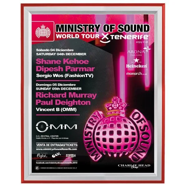 22x28 Double Color Snap Poster Frame - 1.58" Red-Silver Color Profile 22x28 Double Color Snap Poster Frame - 1.58" Red-Silver Color Profile