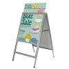 22x28 Slide-in A Frame Board Silver Sidewalk Sign