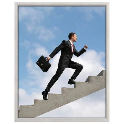 22x28 Slide In Frame - 0.93 inch Silver Mitred Profile Single Sided