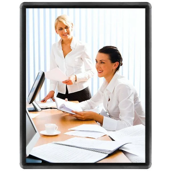 22x28 Snap Poster Frame - 1 inch Black Profile, Round Corner 22x28 Snap Poster Frame - 1 inch Black Profile, Round Corner