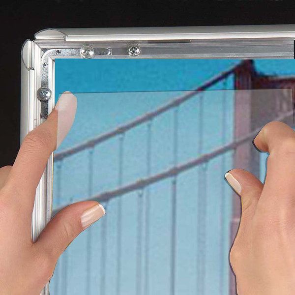 22x28 Snap Poster Frame 1 inch Silver Profile Mitered Corner