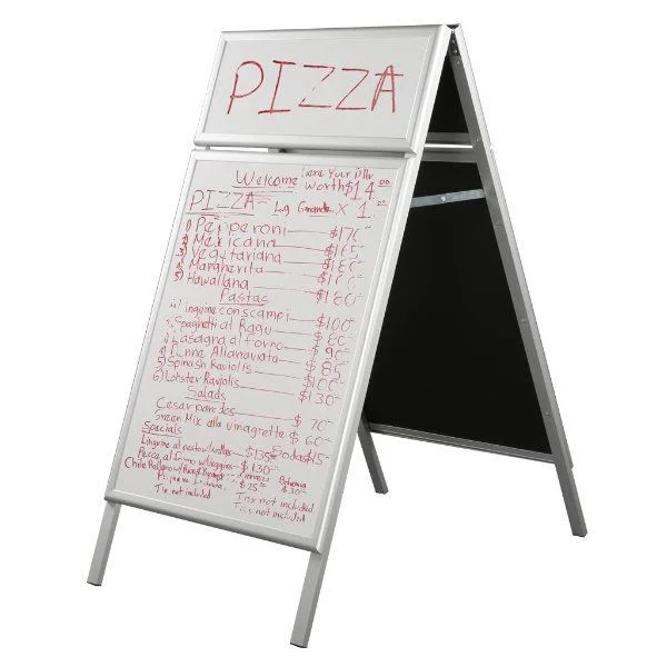 22x28 Write On A Frame Board Silver Frame White Dry-wipe Surface 22x28 Write On A Frame Board Silver Frame White Dry-wipe Surface