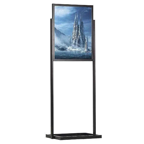 24"w x 36"h Eco Poster Display Stand Black 1 Tier Double Sided 24"w x 36"h Eco Poster Display Stand Black 1 Tier Double Sided