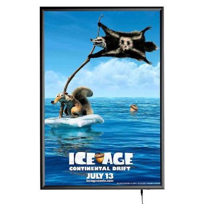 24"w x 36"h Smart Poster LED Light Box 1" Black Aluminium Profile