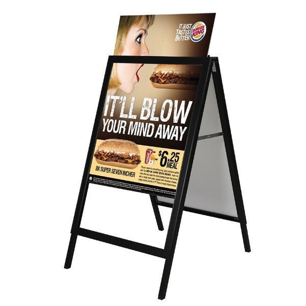 24x36 Slide-in A Frame Board Black Sidewalk Sign