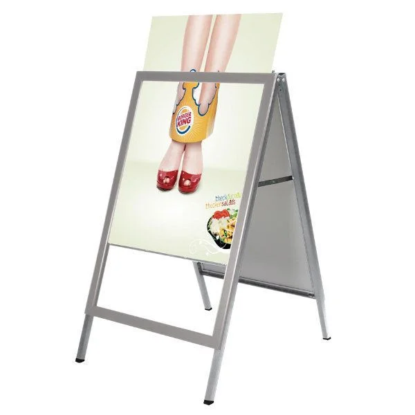 24x36 Slide-in A Frame Board Silver Sidewalk Sign 24x36 Slide-in A Frame Board Silver Sidewalk Sign