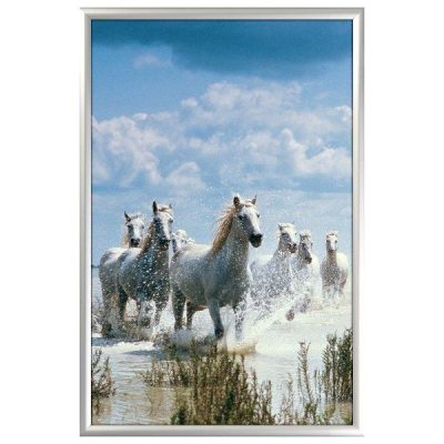 24x36 Snap Poster Frame - 1 inch Silver Profile, Mitred Corner