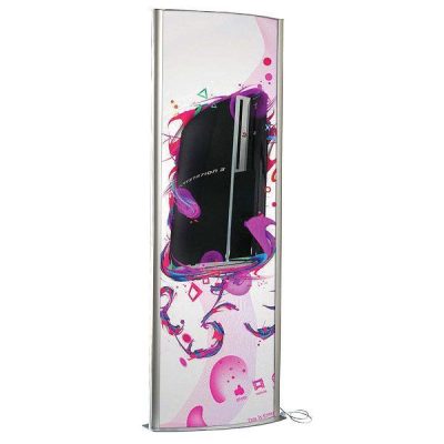 27"w x 77"h Totem Poster Display Stand Double Sided, With Light