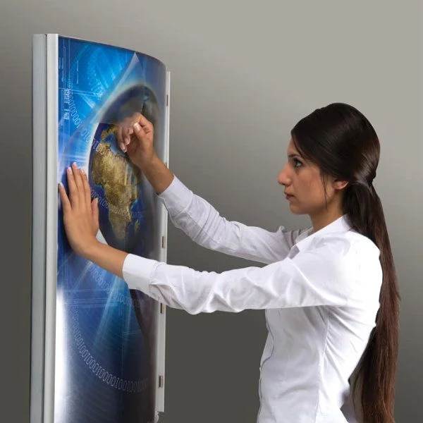 30"w x 40"h Convex Poster LED Light Box Silver Aluminum Single Sided 30"w x 40"h Convex Poster LED Light Box Silver Aluminum Single Sided