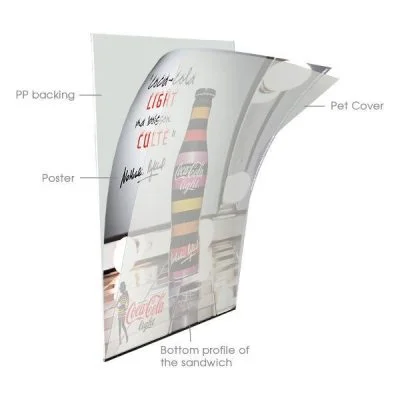 30x40 Slide-in A Frame Board Silver Sidewalk Sign