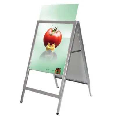 30x40 Slide-in A Frame Board Silver Sidewalk Sign