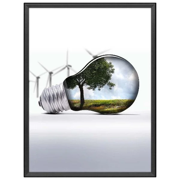 30x40 Snap Poster Frame - 1.25 inch Black Profile, Safe Round Corner 30x40 Snap Poster Frame - 1.25 inch Black Profile, Safe Round Corner
