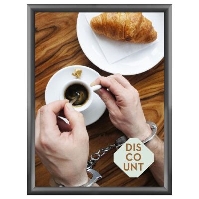 30x40 Snap Poster Frame - 1.77 inch Black Profile, Mitred Corner