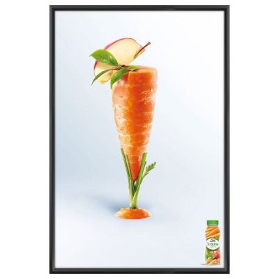 40x60 Snap Poster Frame - 1.25 inch Black Profile, Mitred Corner