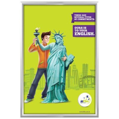 40x60 Snap Poster Frame - 1.77 inch Silver Profile, Mitred Corner