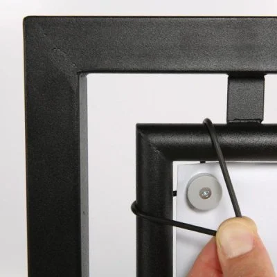42x24 Street Barrier Sidewalk Sign Q Control Systems Black