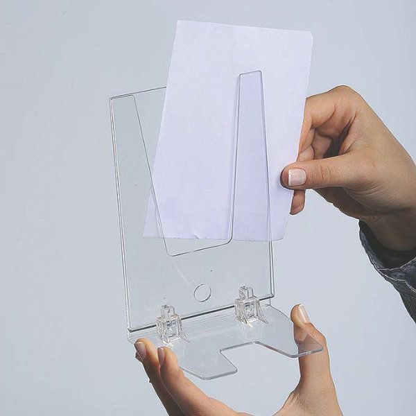 4"w x 6"h Foldable Clear Acrylic Brochure & Leaflet Holder