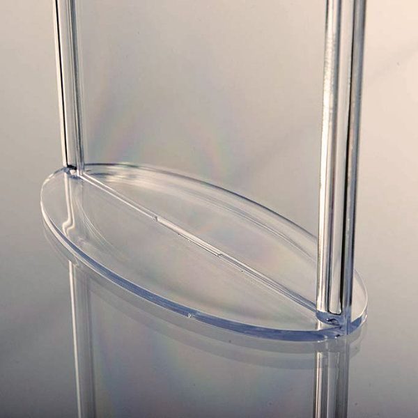 4"w x 6"h Oval Based Clear Acrylic Leaflet & Sign Holder