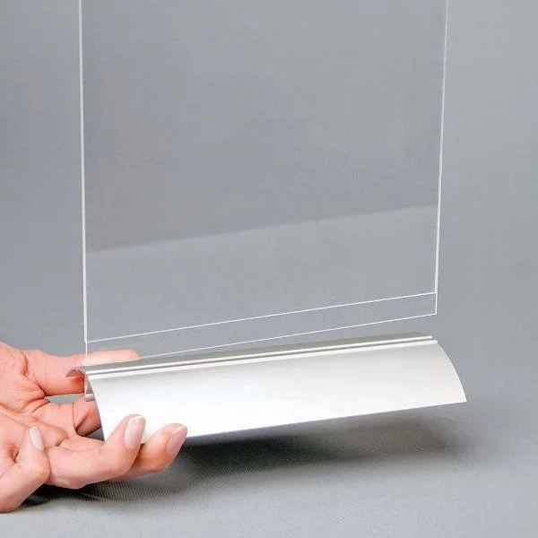 4"w x 6"h Swing Wing Sign Holder with Clear Acrylic Top 4"w x 6"h Swing Wing Sign Holder with Clear Acrylic Top