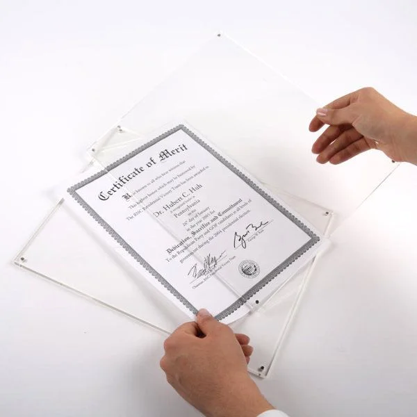 4"w x 6"h Table Top Clear Acrylic L Sign Frame 4"w x 6"h Table Top Clear Acrylic L Sign Frame