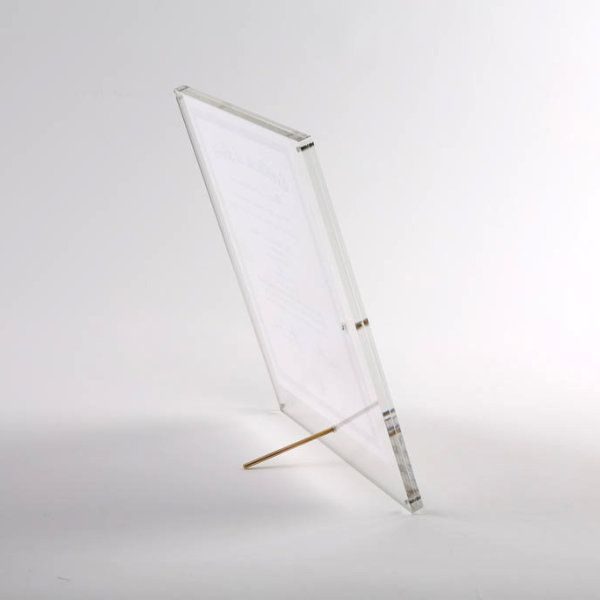 4"w x 6"h Table Top Clear Acrylic L Sign Frame