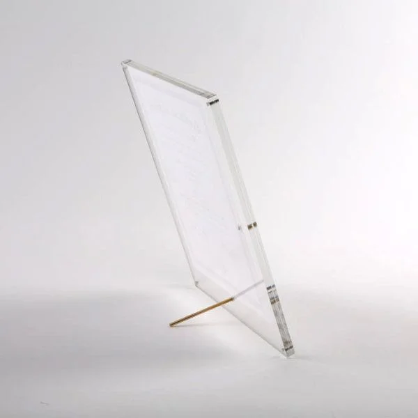 4"w x 6"h Table Top Clear Acrylic L Sign Frame 4"w x 6"h Table Top Clear Acrylic L Sign Frame