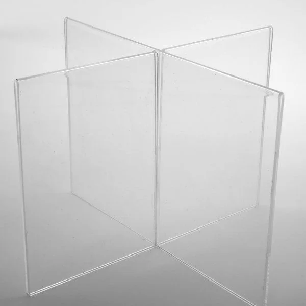 4x(5"w x 7"h) Acrylic Cross Sign Holder Portrait 8 Sides 4x(5"w x 7"h) Acrylic Cross Sign Holder Portrait 8 Sides
