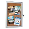 4x(8.5"w x 11h") Universal Showboard With Cork Aluminum Frame