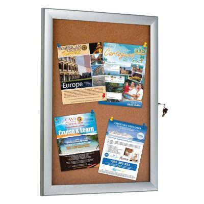 4x(8.5"w x 11h") Universal Showboard With Cork Aluminum Frame